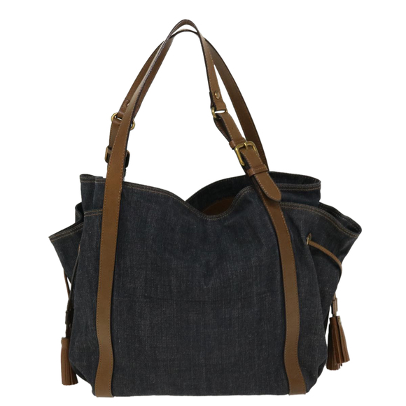 BURBERRY Shoulder Bag Canvas Black Auth hk626 - Picture 2 of 16